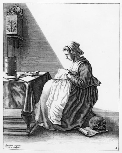 A Woman Making a Ruff, c.1640-7 by Geertryut Roghman